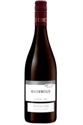 Wasenweiler Spätburgunder halbtrocken Rotwein elegante Flasche aus Deutschland
