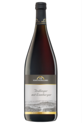 Remstal Trollinger Lemberger 1,0 l Rotwein elegante Flasche aus Deutschland