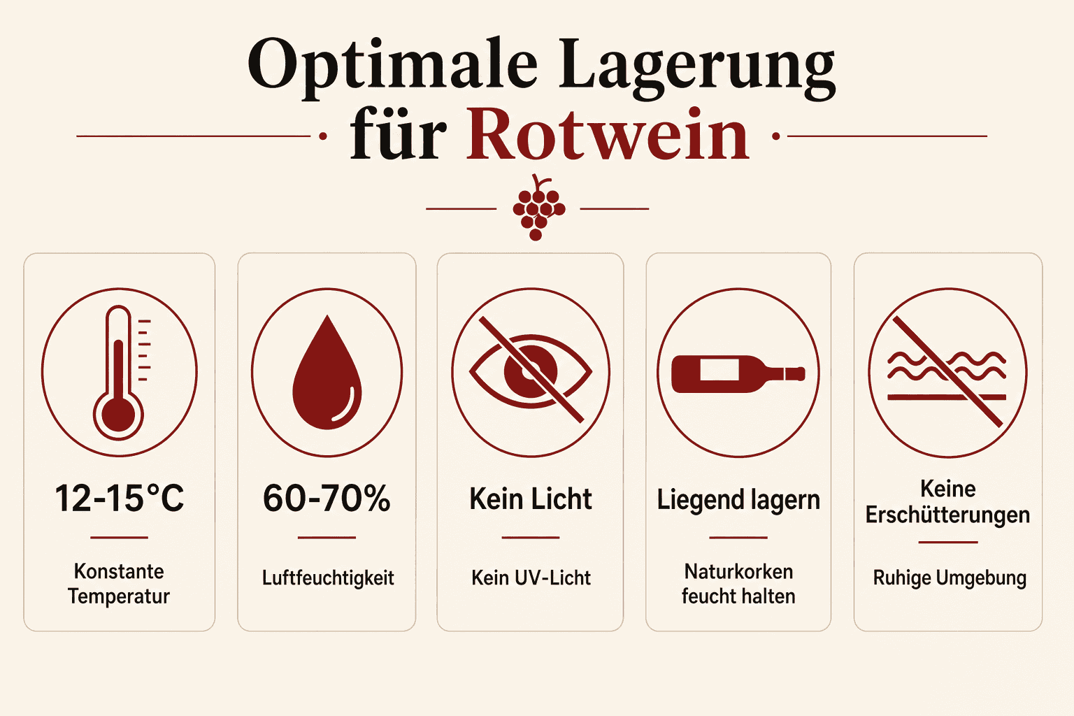 Wie Sie Rotweine optmial lagern