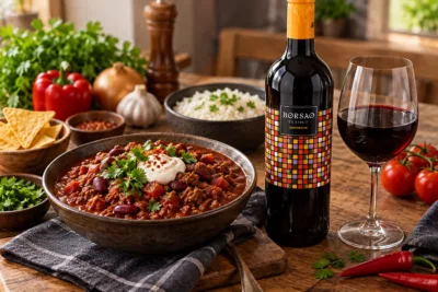 Chili con Carne und Rotwein