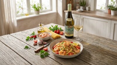 Spaghetti mit Garnelen