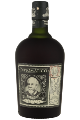 Flasche und Geschenkverpackung des Diplomático Reserva Exclusiva Premium Rums 12 Jahre