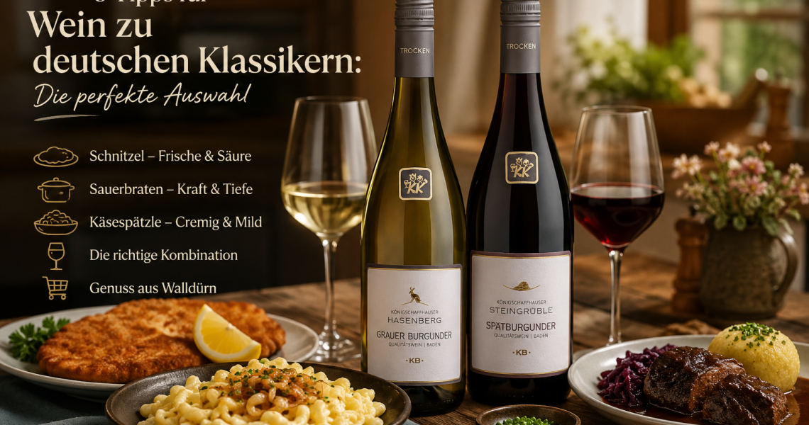Wein zu deutschen Traditionsgerichten
